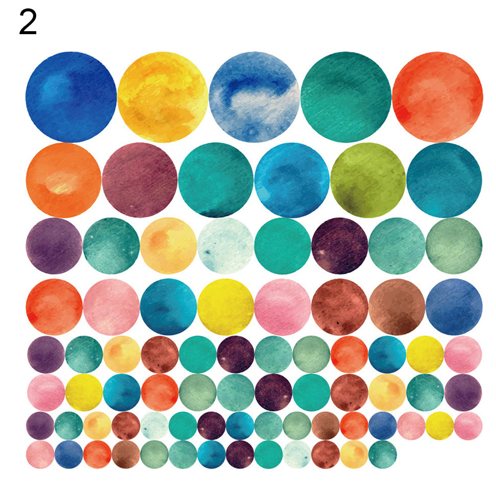 Colorful Stars Dots Style PVC Wall Stickers Bedroom Nursery Kitchen Home Decor