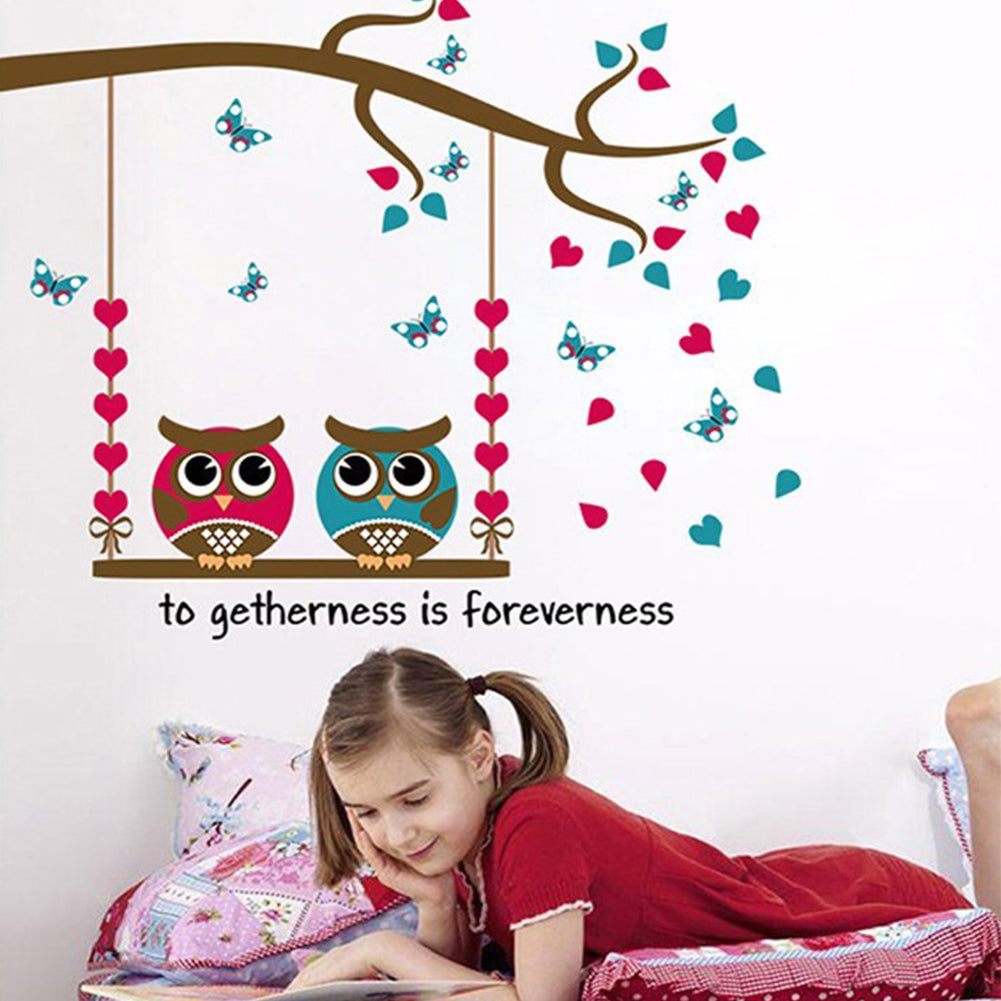 Removable Lovely Owl Wall Sticker Luminous Decals Kids Room Art Decor Gift