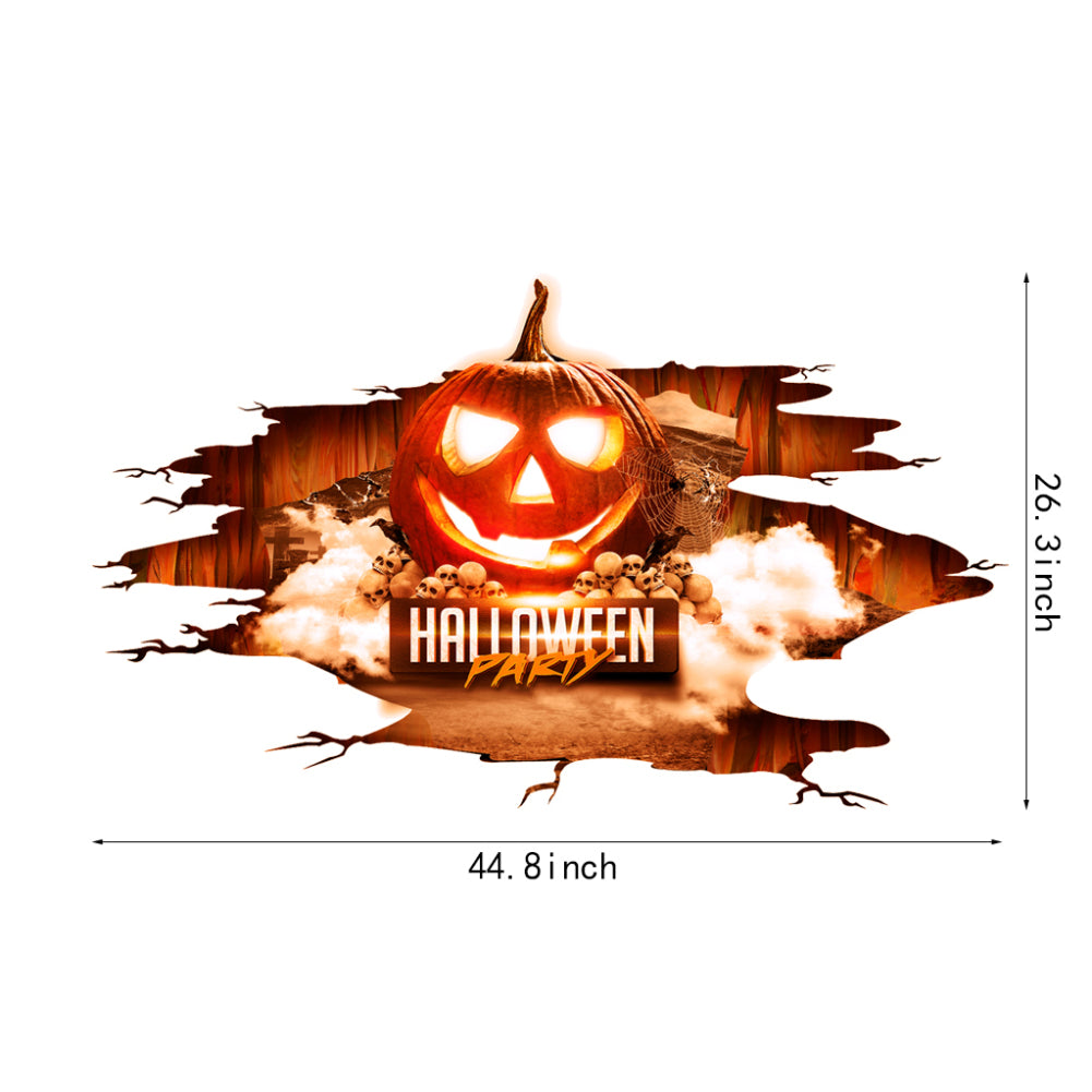 Halloween Wall Floor Pumpkin Skull Decal Sticker Mural Home Party Decoration