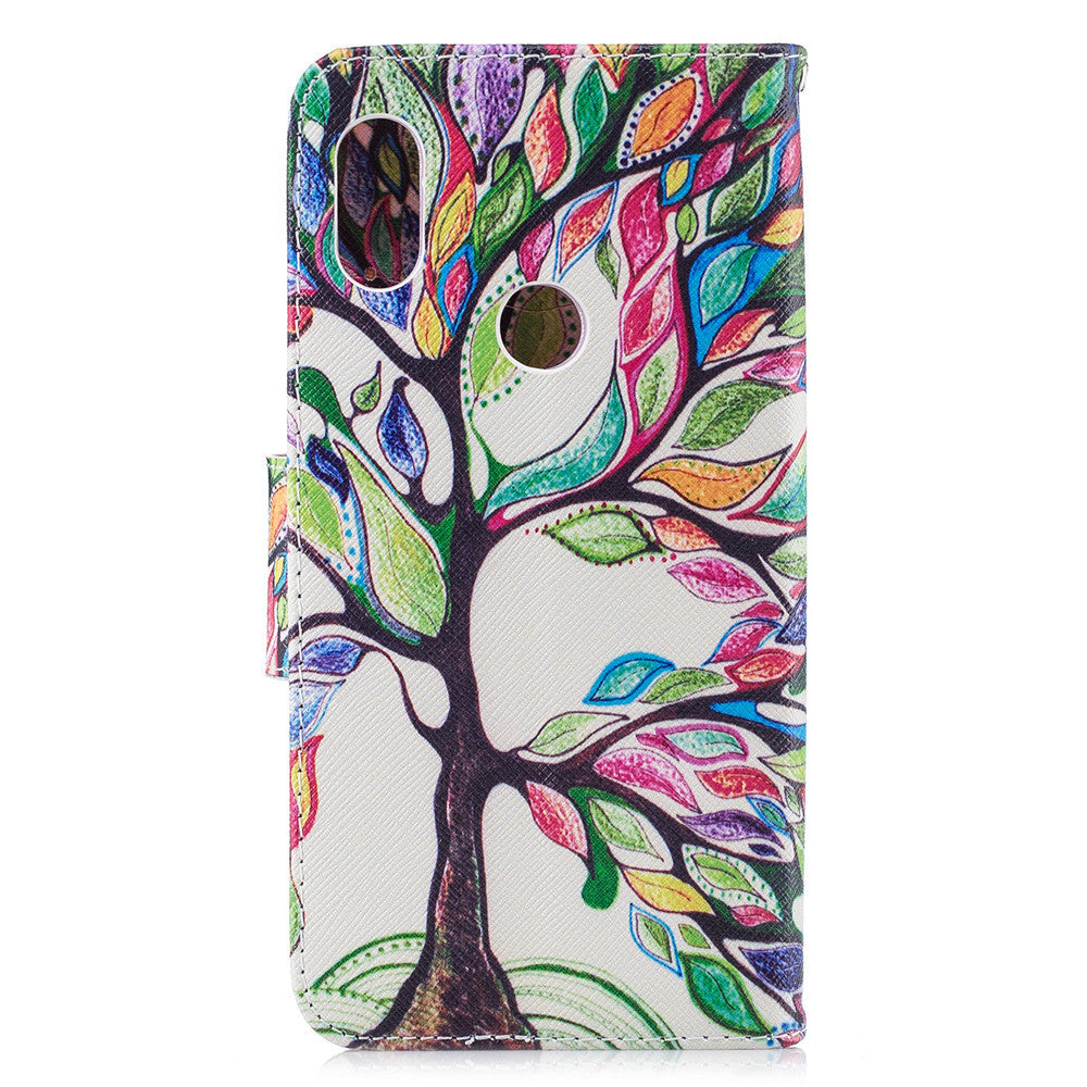 ,Painted clamshell all inclusive with wallet? for Red mi 6 tree