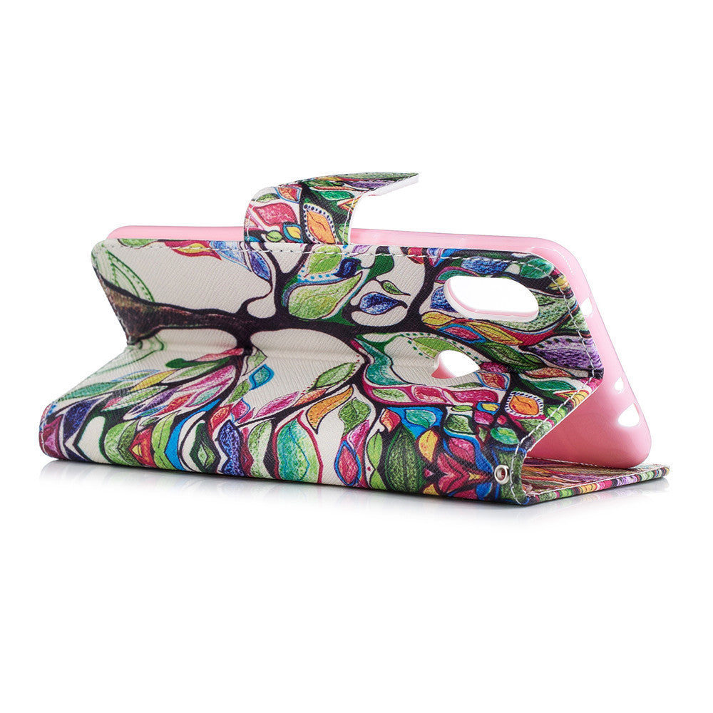,Painted clamshell all inclusive with wallet? for Red mi 6 tree