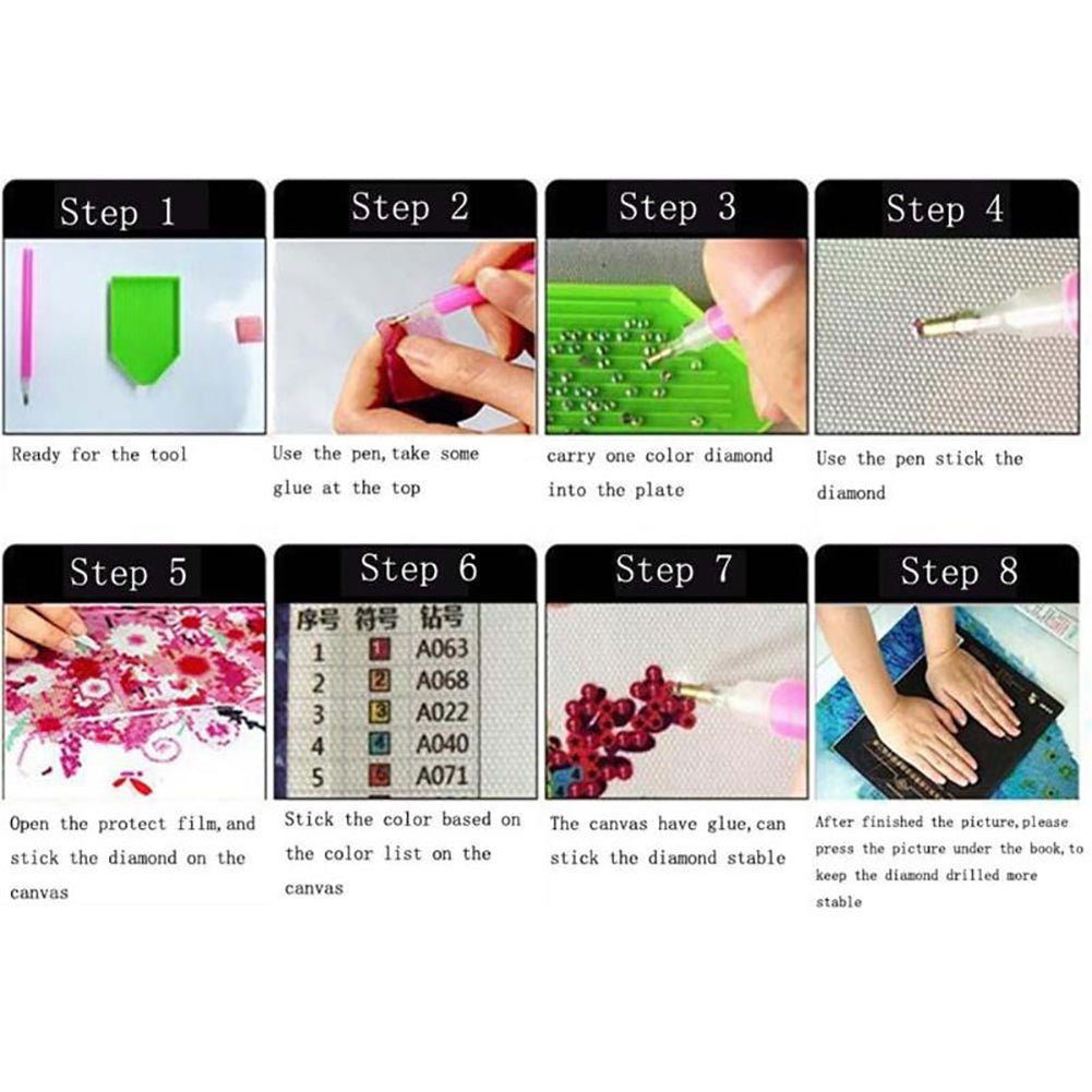 DIY 5D Flowers Butterfly Diamond Paint Embroidery Cross Stitch Wall Decor Gift