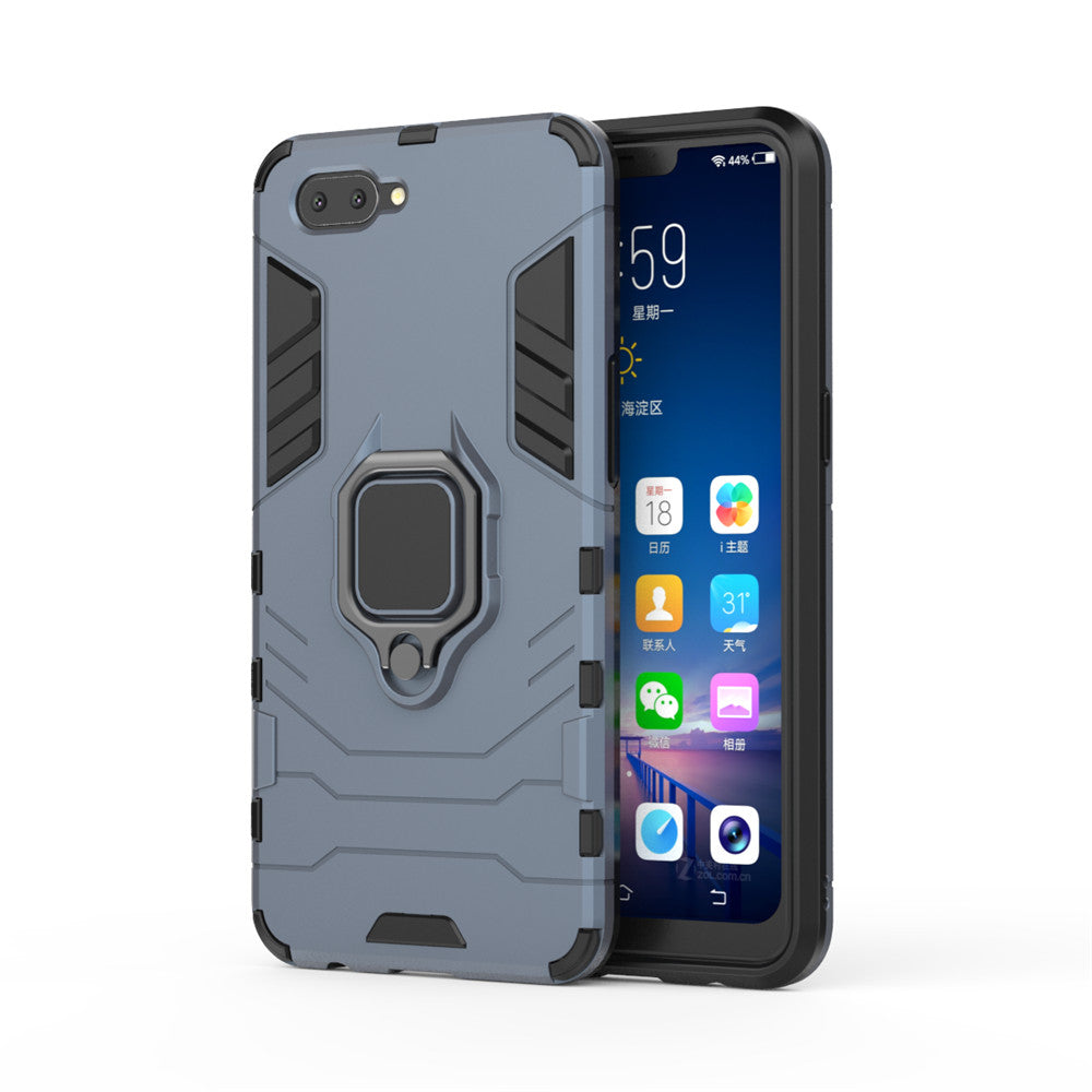 Scene map armor series heavy airbag case with ring, for OPPO A5 A3S