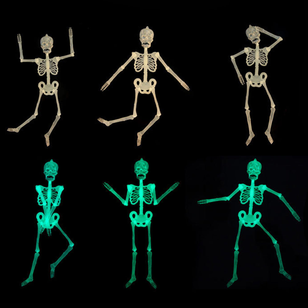 Horror Luminous Glow Skull Skeleton Haunted House Bar Party Halloween Prop Decor