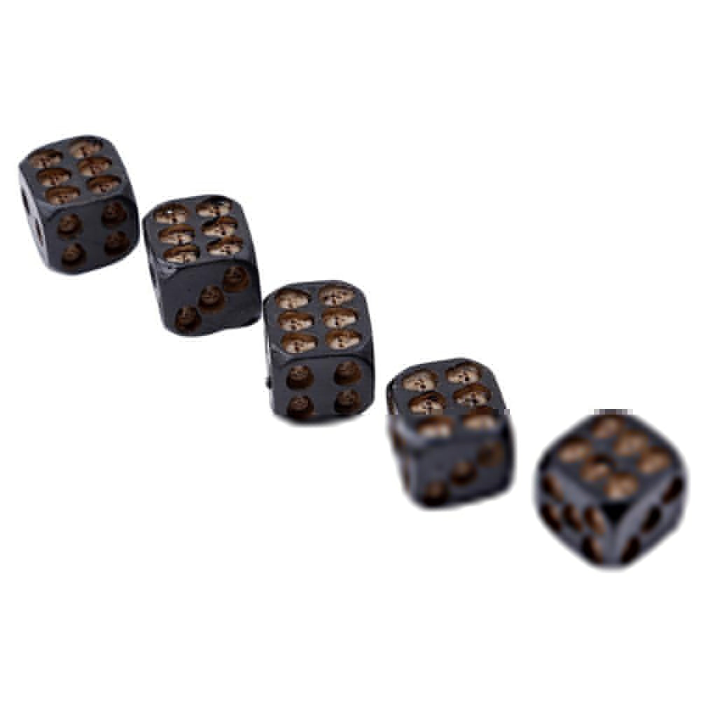 5Pcs Creative 6 Sided Skeleton Skull Resin Dice Halloween Festival Bar Game Toy