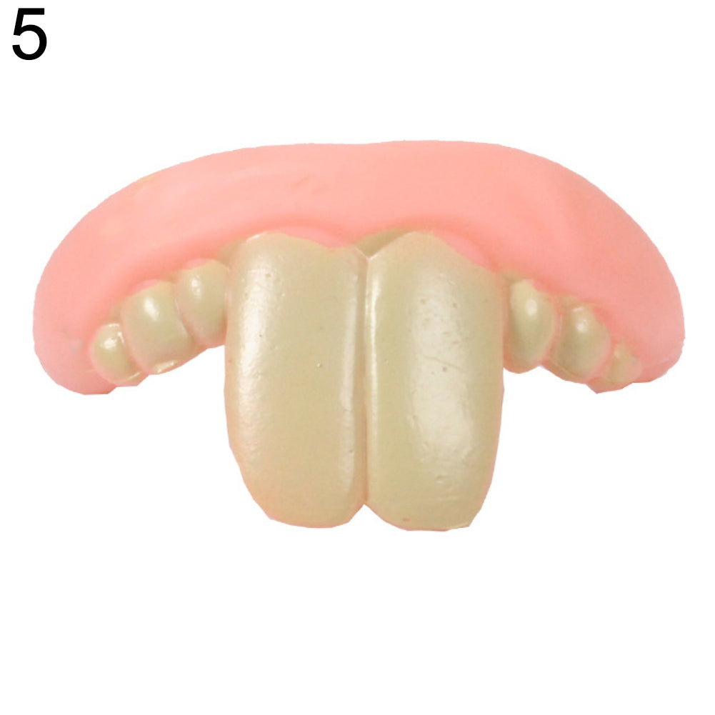 Funny Goofy Fake Vampire Denture Teeth Halloween Decor Prop Trick Toys Gift