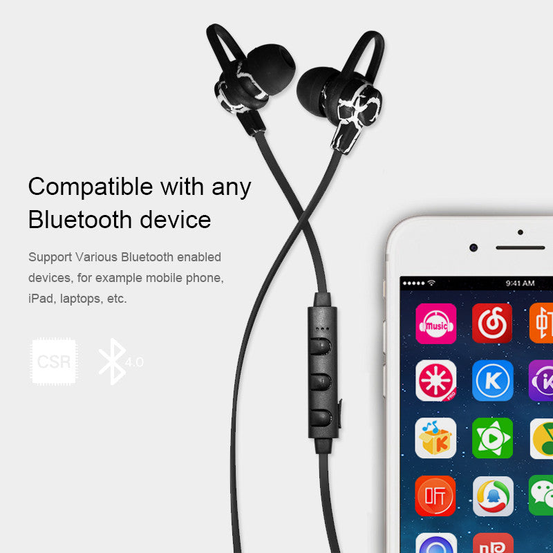 Wireless Bluetooth Earphones Sport Running Headphones Stereo Super Bass Headset Noise Reduction Earbuds Mic