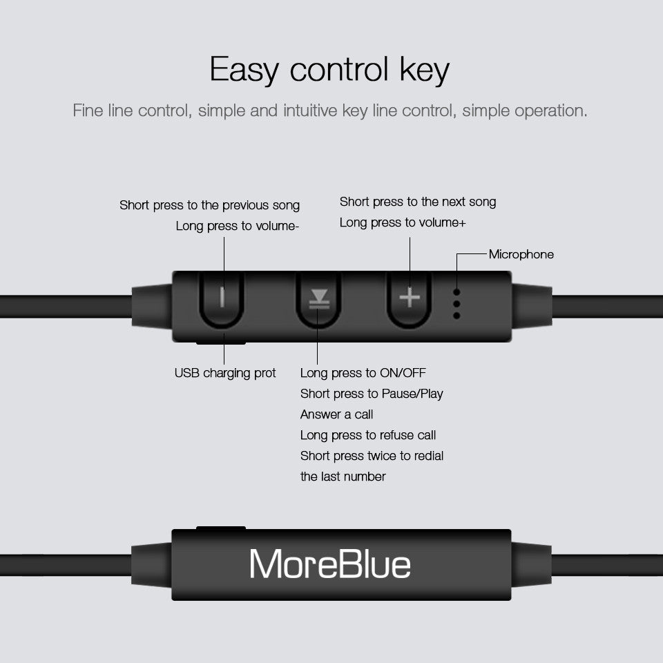 Wireless Bluetooth Headphones Sport Running Headset Metal Magnetic Super Bass Earphones Stereo Earbuds with HD Mic