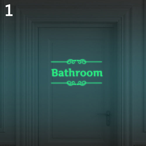 Funny Cartoon Luminous Bathroom Toilet Stickers DIY Home Decor Wall Decoration