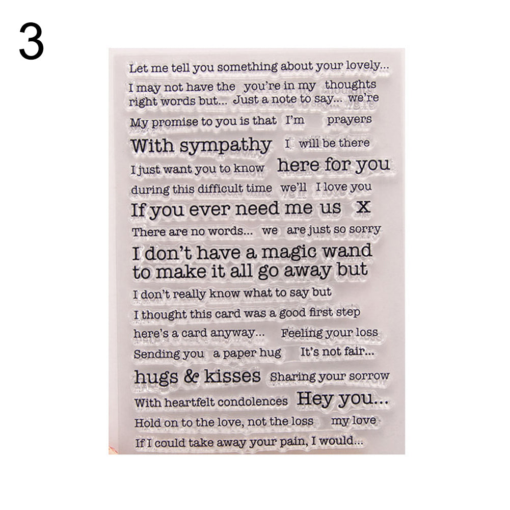 Hedgehog Sentence Text DIY Stamp Paper Cards Album Scrapbooking Decor Stamper