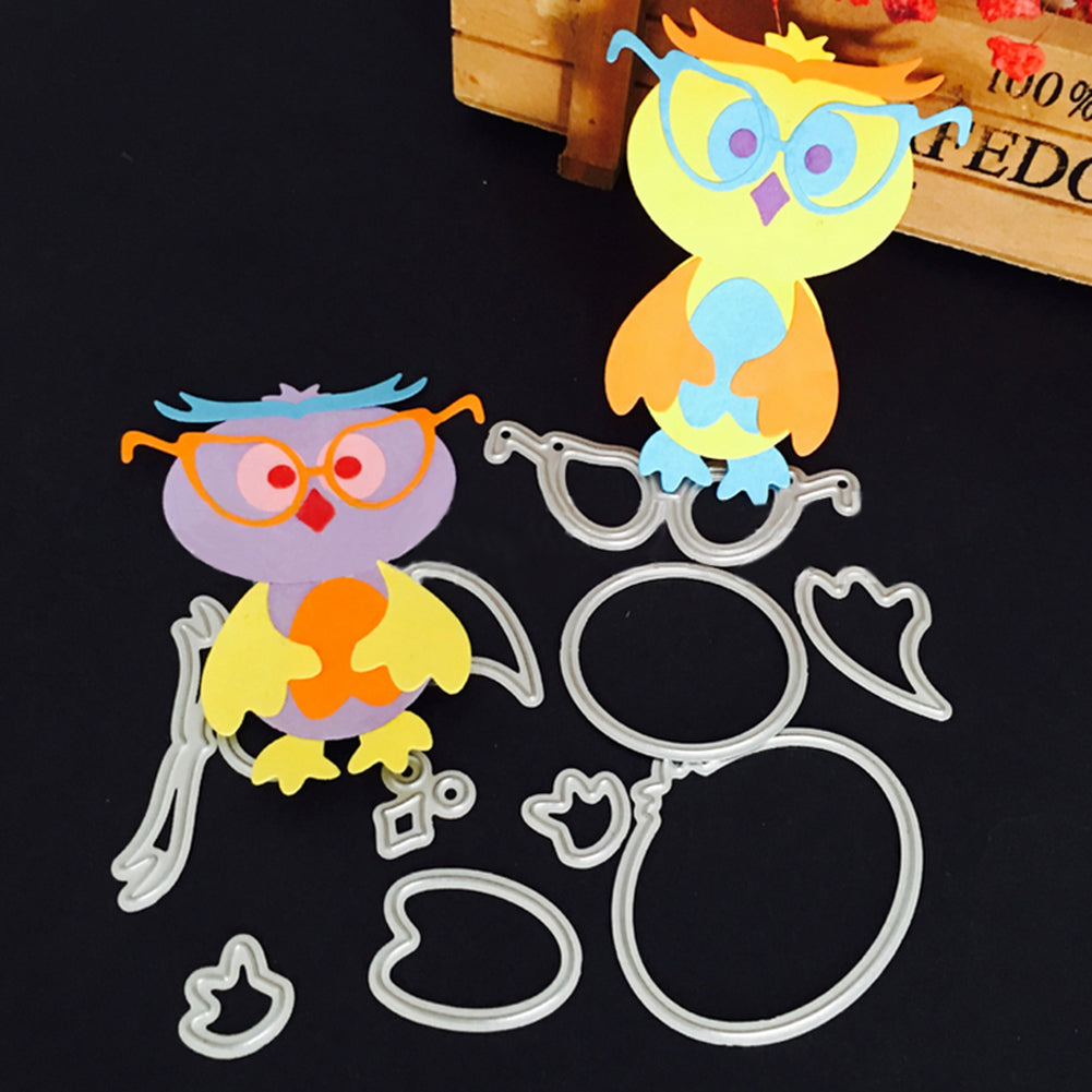 Owl Doctor Photo Frame Carbon Steel Cutting Photo Art Card DIY Craft Mold