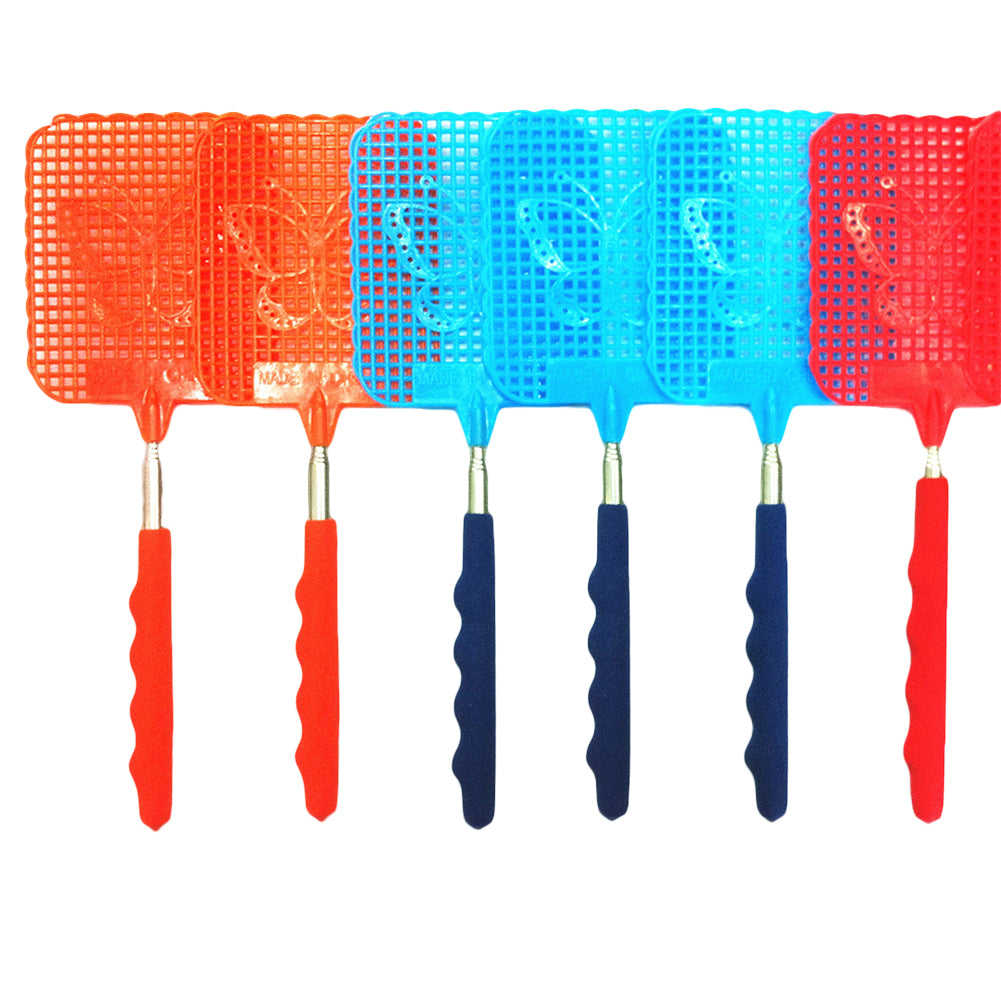 73cm Telescopic Extendable Fly Swatter Prevent Pest Mosquito Home Manual Tool