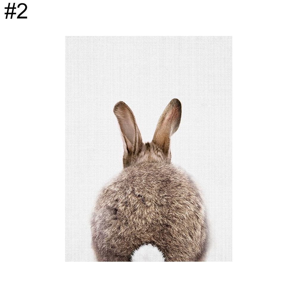 Cute Animal Rabbit Canvas Poster No Frame Painting Art Office Room Wall Picture