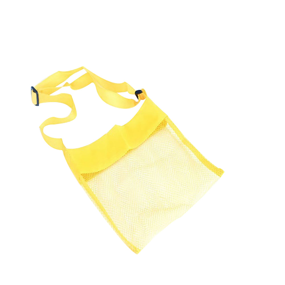 Cute Solid Color Mesh Shoulder Bag Kids Sea Shell Toys Storage Crossbody Pouch