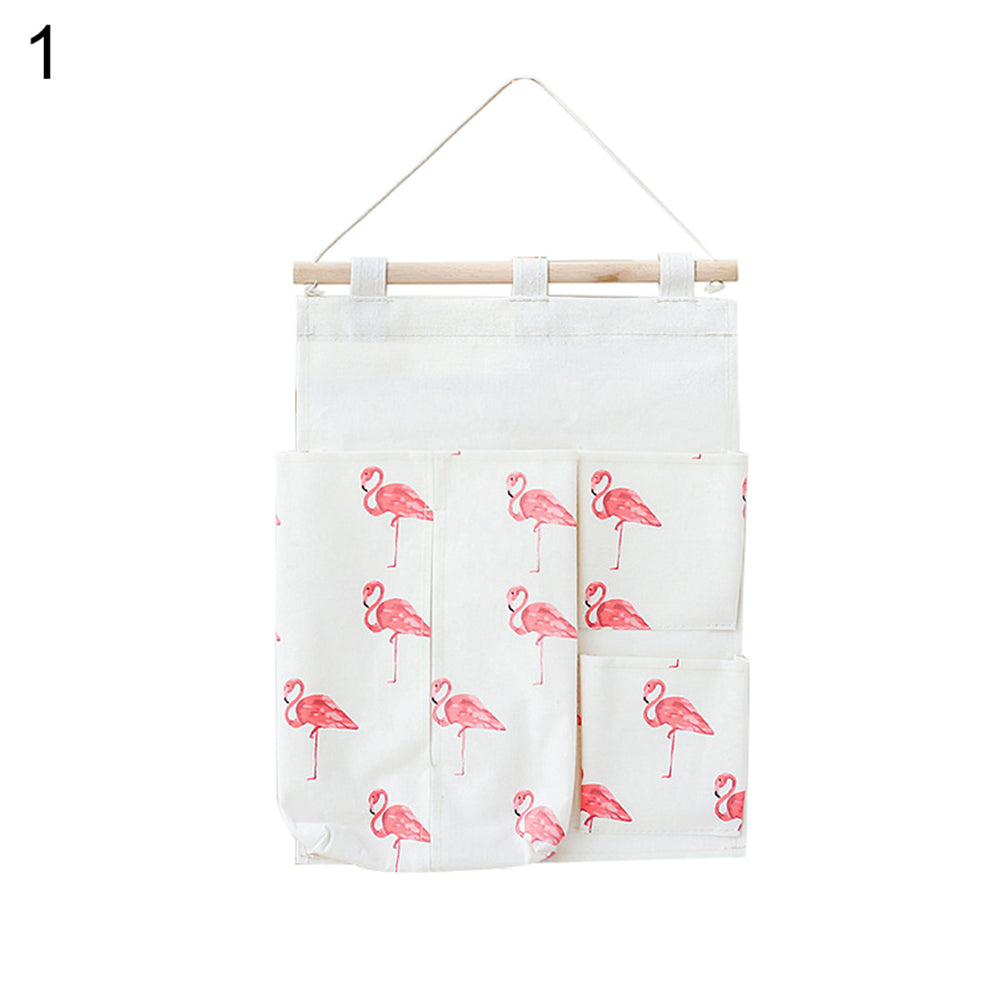 Nordic Flamingo Cactus 3 Pockets Rod Handing Container Tissue Holder Home Decor