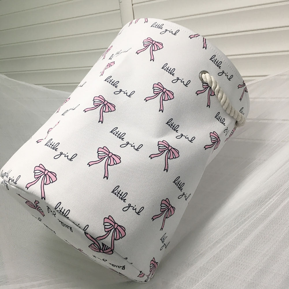 1Pc Ballet Girl Laundry Basket Dirt Clothes Toys Storage Bucket Organizer Bag