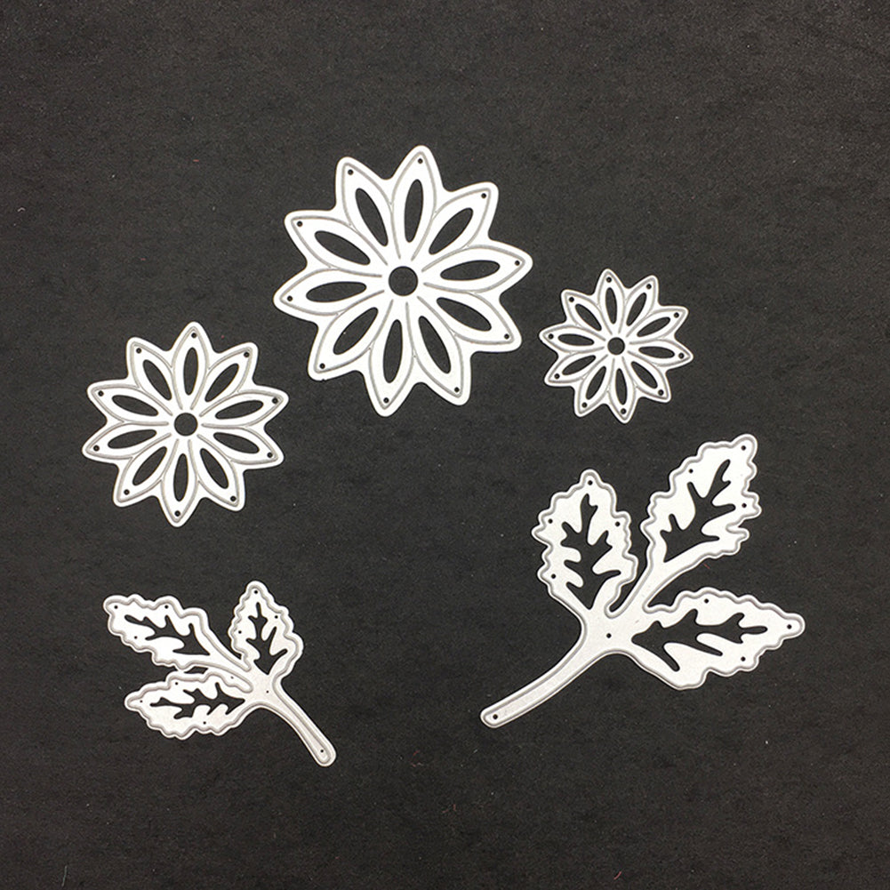 5Pcs/Set Metal Flower Leaves DIY Cutting Die for Album Scrapbooking Embossing