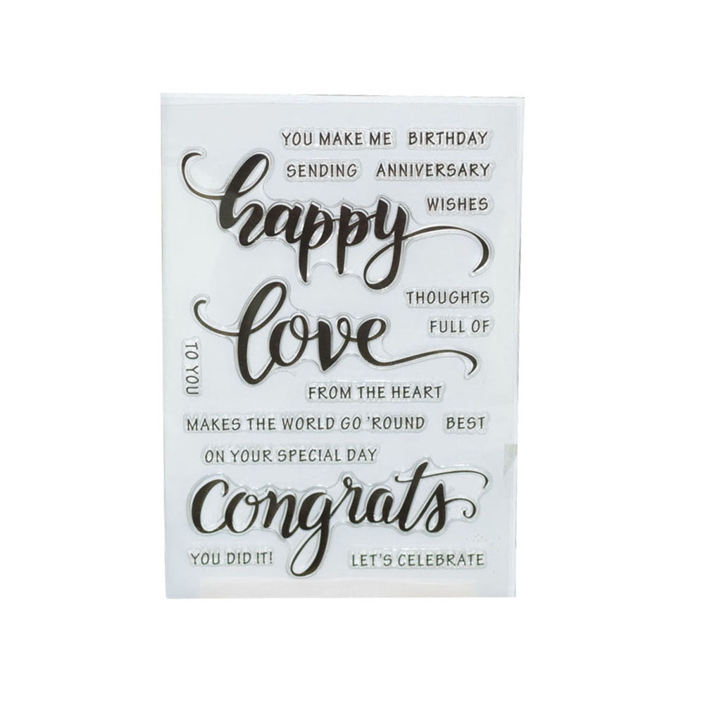 English Letter Silicone Stamp Template Card Scrapbook Handcraft DIY Stencil Tool