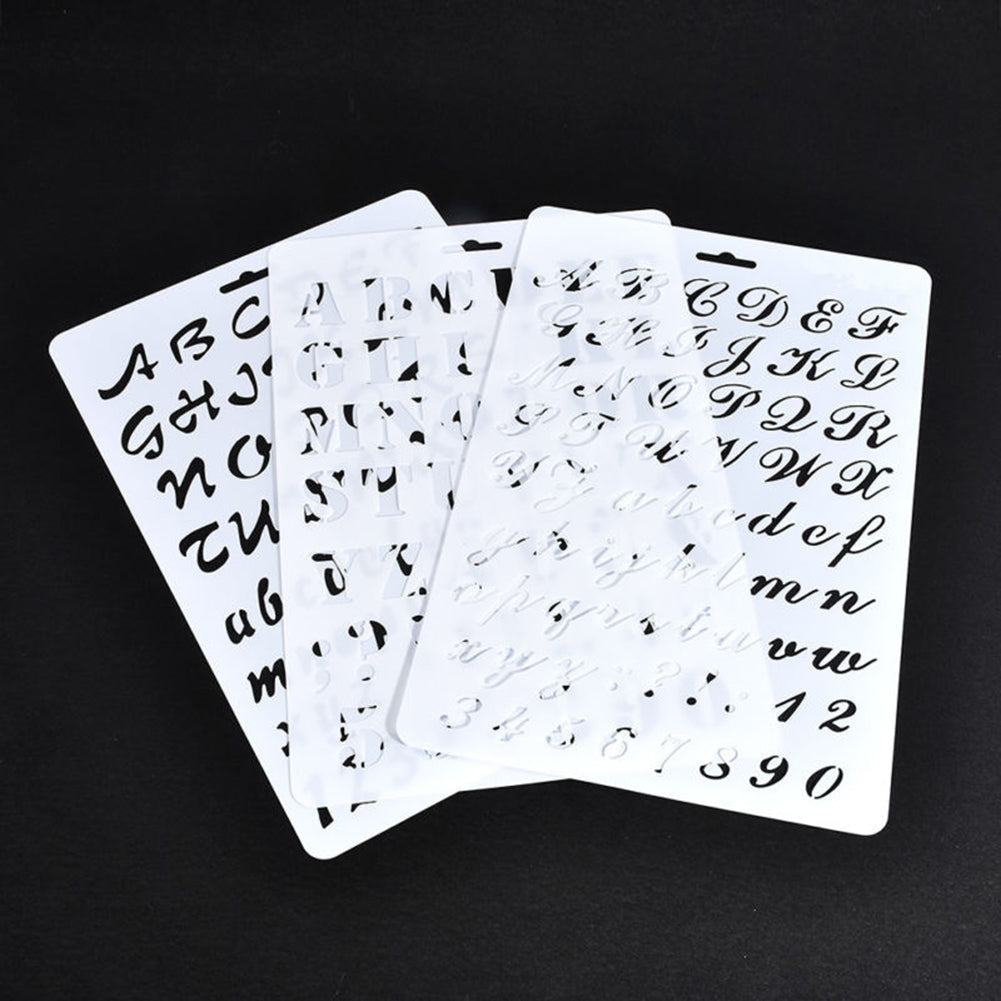 Hollow Letter Alphabet Number Stencils Painting Scrapbooking Paper Cards Craft