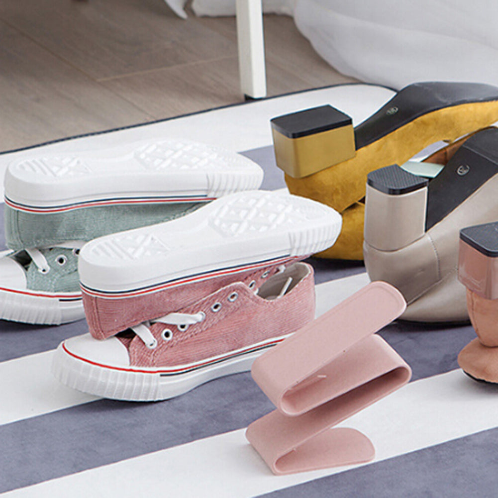 Fashion Shoes Base Saving Space Double Layer Holder Storage Shelf Home Organizer