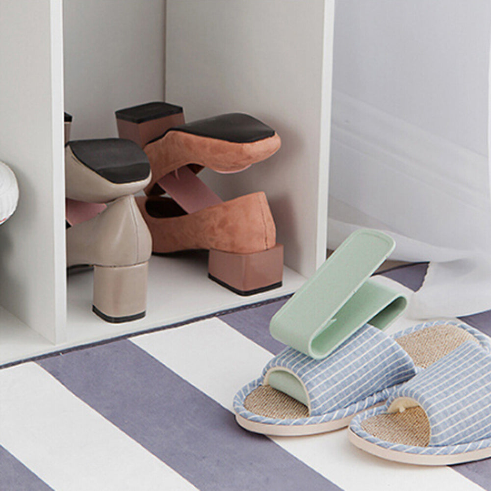 Fashion Shoes Base Saving Space Double Layer Holder Storage Shelf Home Organizer