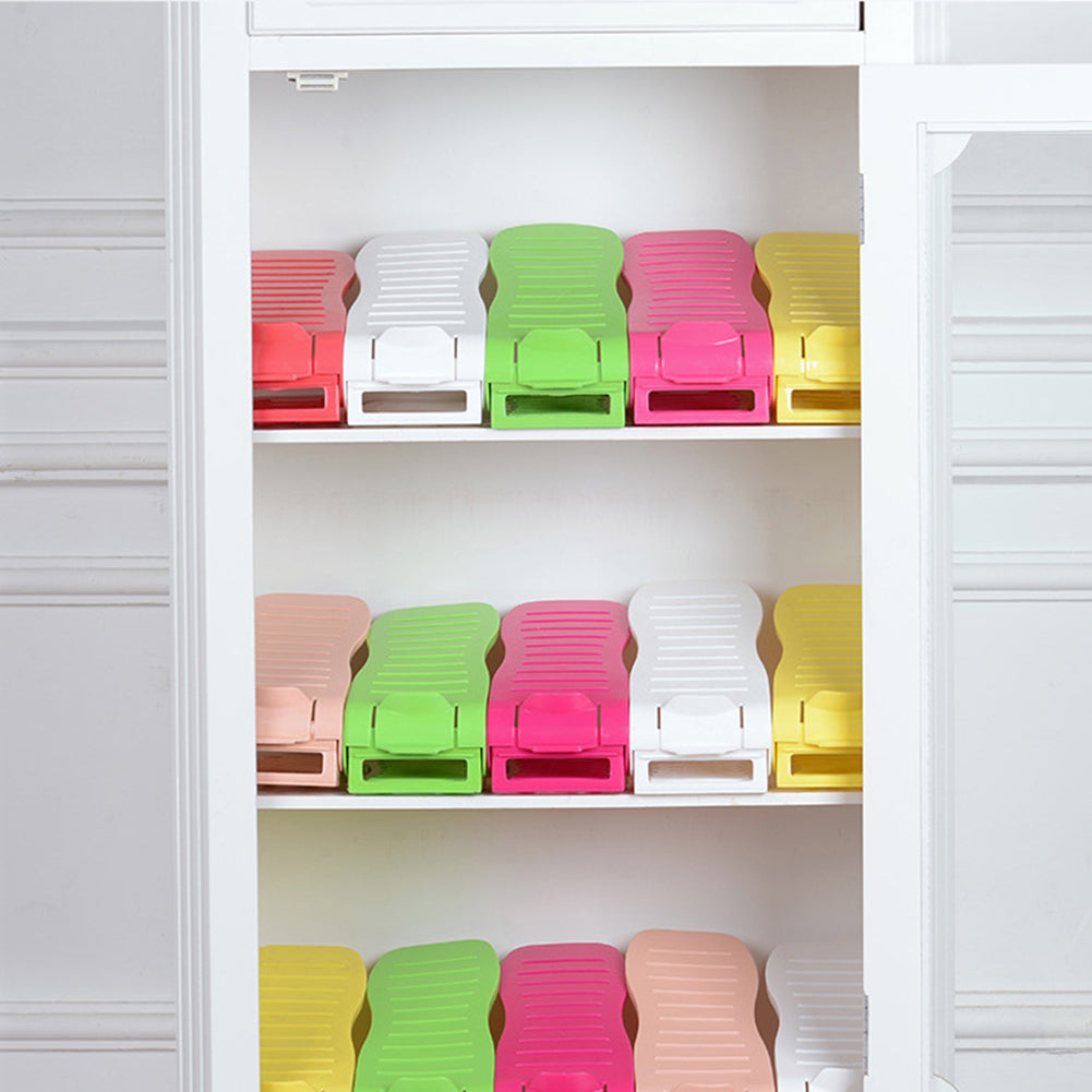 Home Shoes Base Space Saver Adjustable Double Layer Holder Rack Storage Shelf