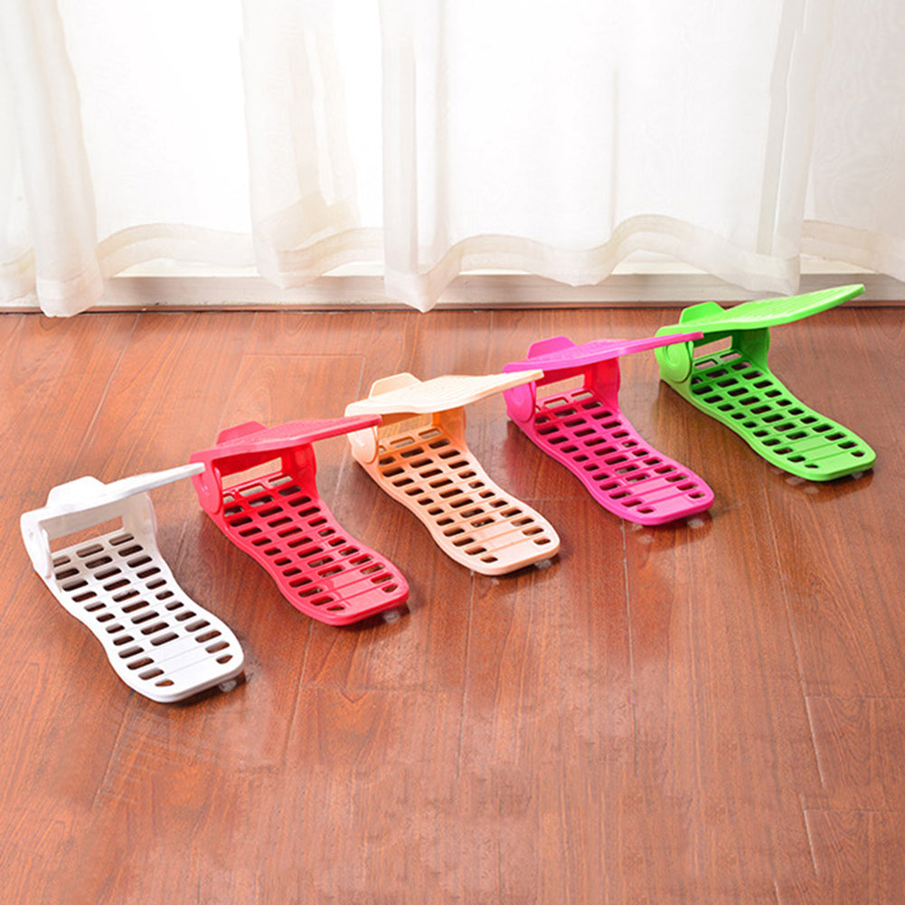 Home Shoes Base Space Saver Adjustable Double Layer Holder Rack Storage Shelf