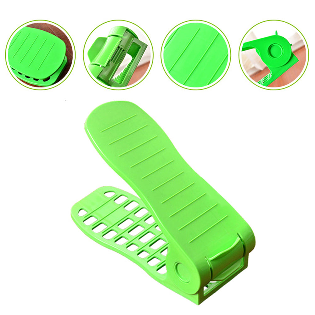Home Shoes Base Space Saver Adjustable Double Layer Holder Rack Storage Shelf