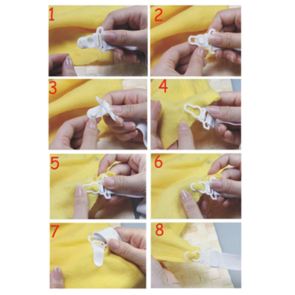4 Pcs Bed Sheet Mattress Fasteners Elastic Grippers Blankets Clip Holder Strap