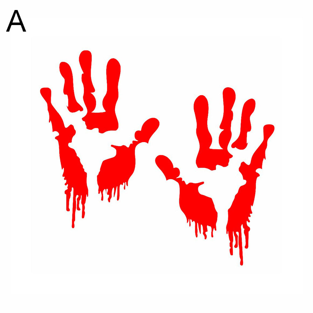 Reflective Horrible Bloody Hands Decal Vehicle Car Window Body Sticker Decor