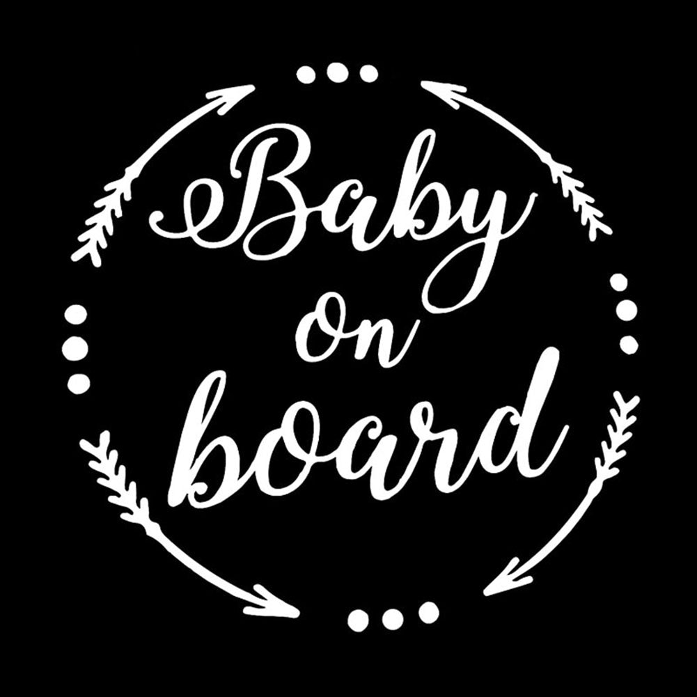 BABY ON BOARD Letter Reflective Warning Car Auto Sticker Decoration Gift