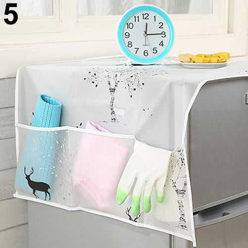 Fridge Refrigerator Dust Proof Cover Multi-Use Pouch Storage Kitchen Organizer