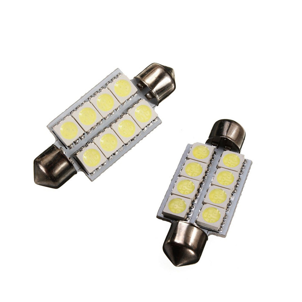 8SMD 5050 LED Car Dome Interior White Light Universal Read Bulbs Lamp Tool
