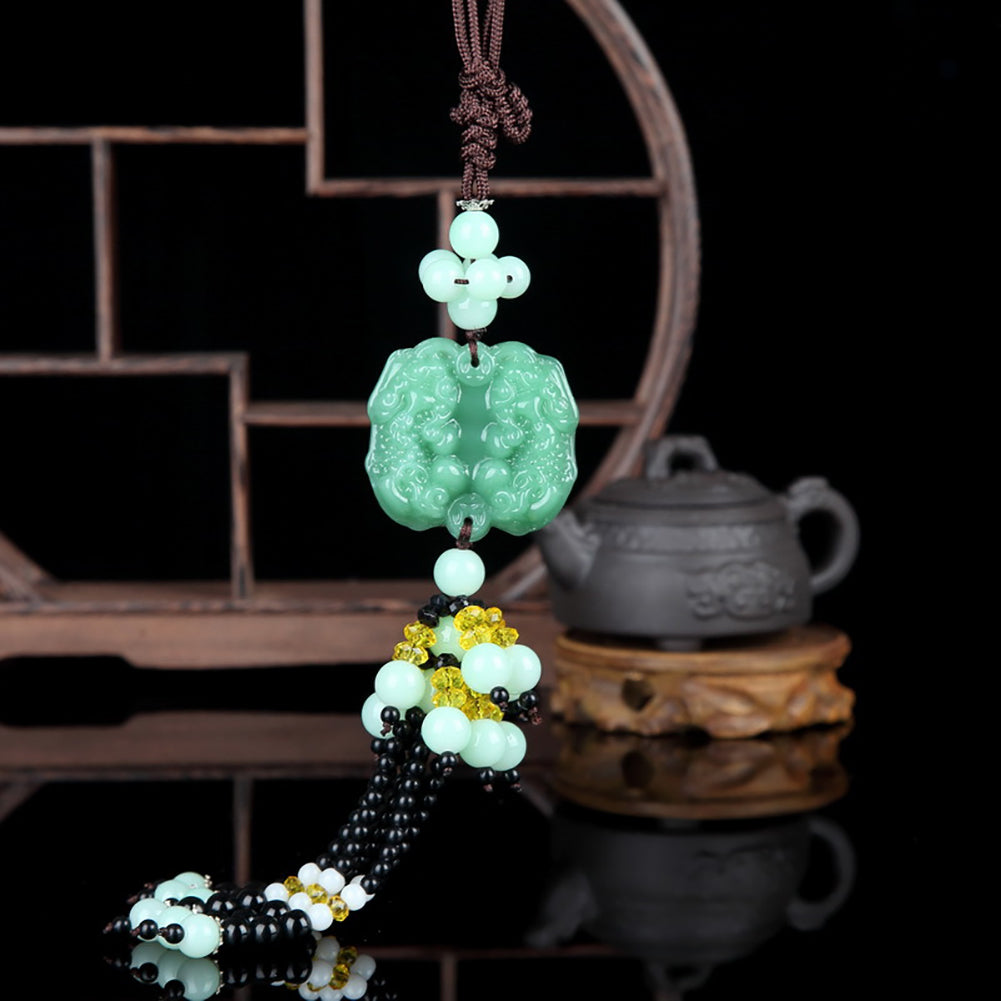 Safe Drive Symbol Tassel Auto Car Hanging Pendant Ornament Lucky Charm Amulet