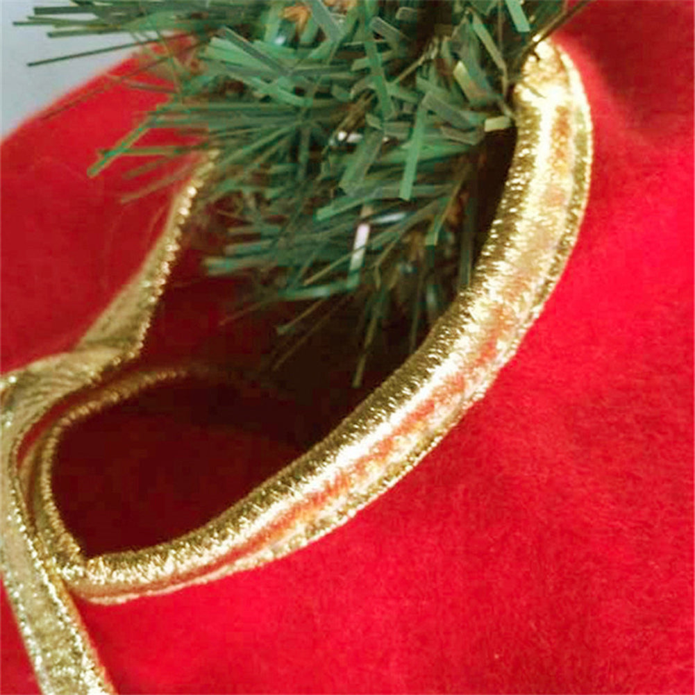 Round Christmas Tree Skirt Santa Claus Pattern Home Decor Xmas Festive Supplies