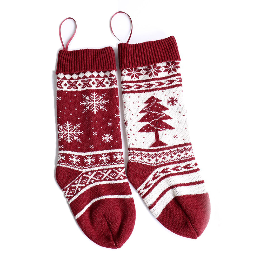 Christmas Tree Snowflake Stocking Candy Gift Bag Xmas Decor Hanging Ornament