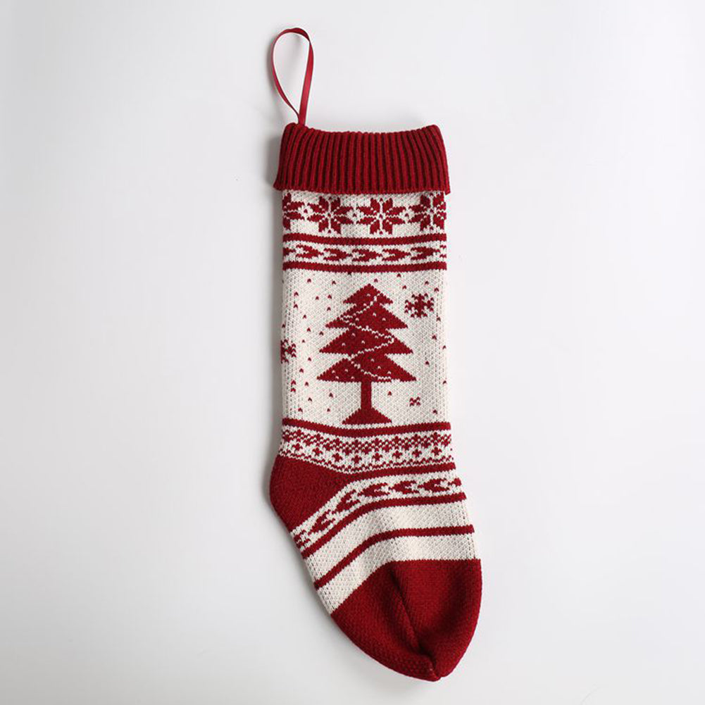 Christmas Tree Snowflake Stocking Candy Gift Bag Xmas Decor Hanging Ornament