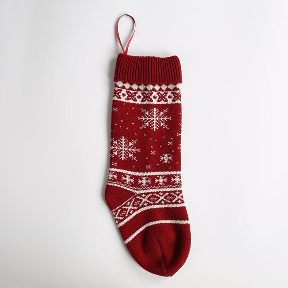 Christmas Tree Snowflake Stocking Candy Gift Bag Xmas Decor Hanging Ornament
