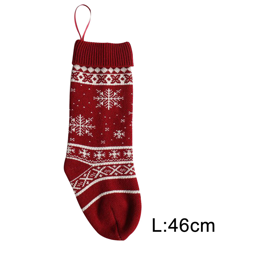 Christmas Tree Snowflake Stocking Candy Gift Bag Xmas Decor Hanging Ornament