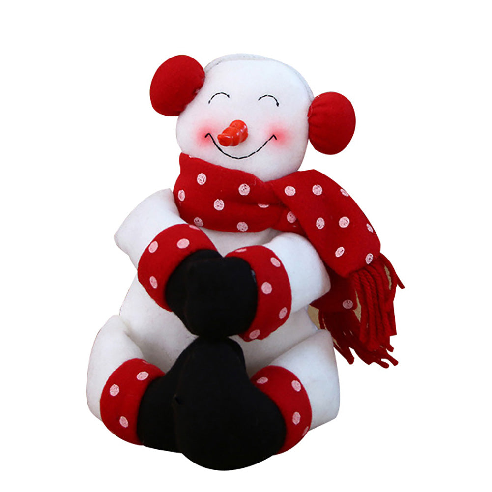 Cute Christmas Snowman Santa Claus Wine Bottle Cover Party Bar Home Decoration