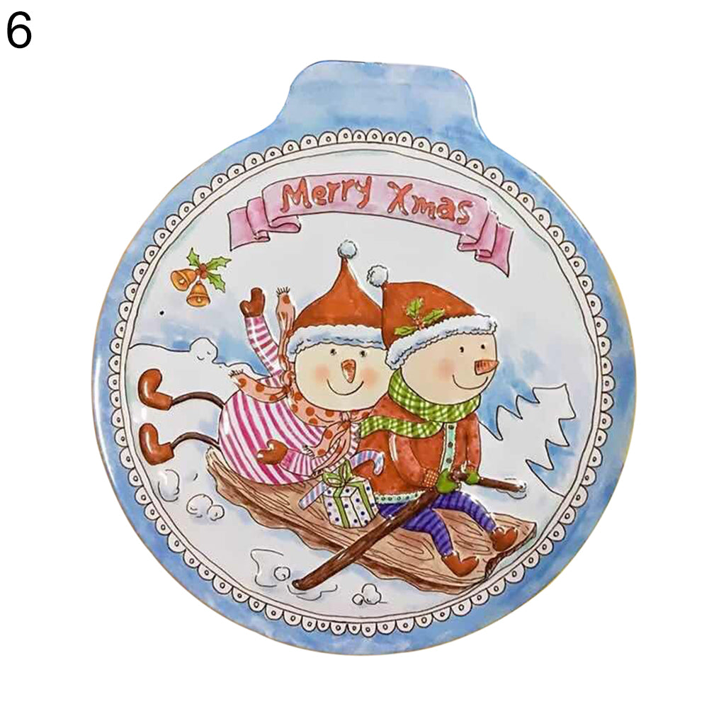 Christmas Tinplate Gift Box Candy Container Trinket Organizer Xmas Tree Ornament