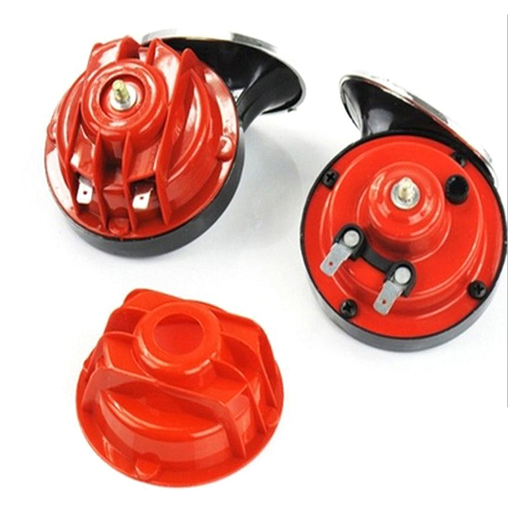 2Pcs 12V Snail Air Horn with Cover Loud Alarm Kit for Car Boat Motorcycle Van