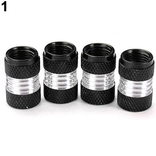 4Pcs/Set Universal Aluminum Alloy Bright Color Tire Tyre Air Valve Stems Cap