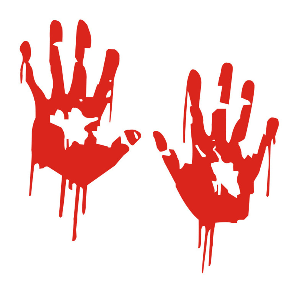 Waterproof Zombie Bloody Hands Print Vehicle Car Rear Window Sticker Decal Decor