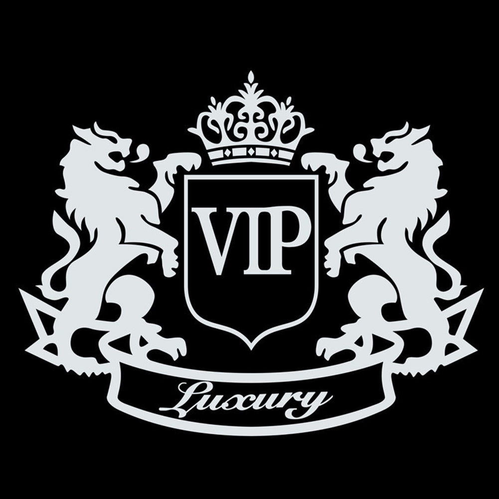 Double Lion Crown VIP Letter Motorcycle Car Decoration Reflective Decal Sticker