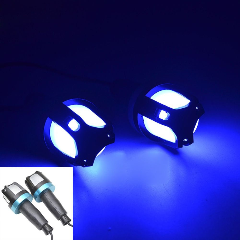 1Pair Motorcycle Handlebar Turn Signal Grip Bar End LED Strobe Side Marker Light