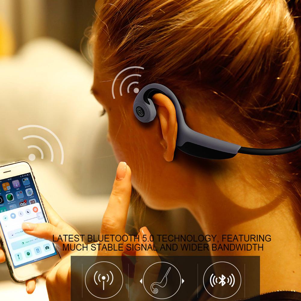 Bluetooth 5.0 S.Wear Z8 Wireless Headphones Bone Conduction Earphone Outdoor Sport Headset with Mic With Box
