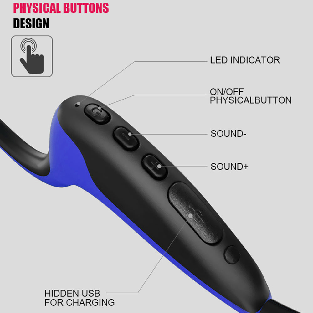Bluetooth 5.0 S.Wear Z8 Wireless Headphones Bone Conduction Earphone Outdoor Sport Headset with Mic With Box