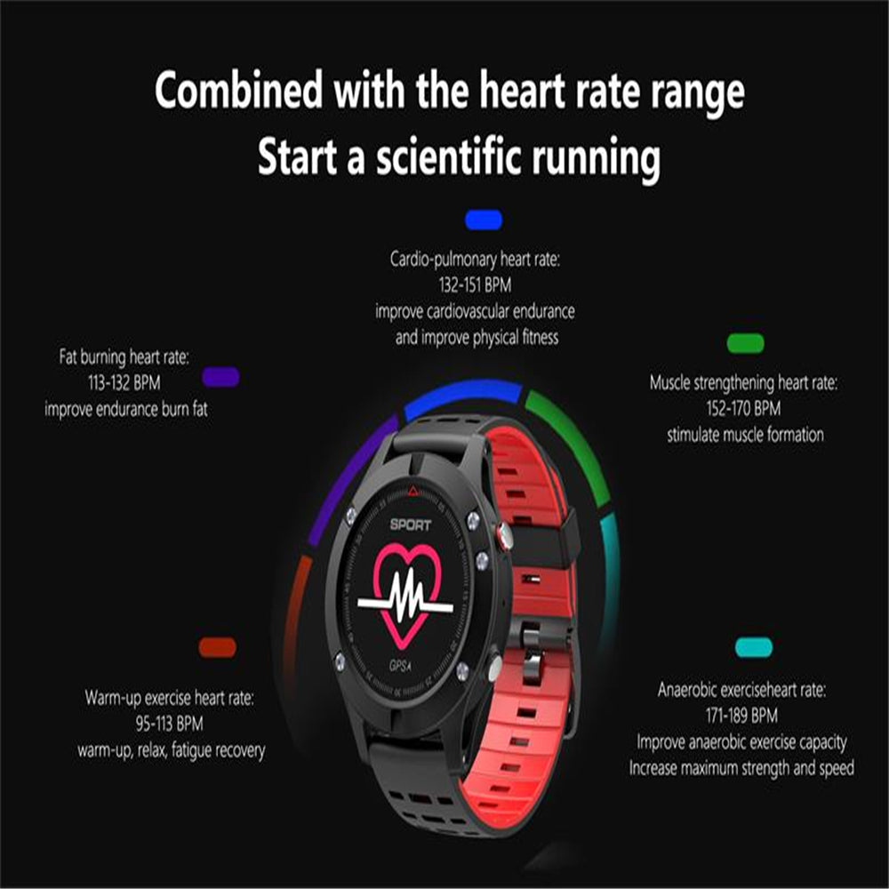 Smart watch F5 Heart Rate Monitor GPS Multi-Sport Mode OLED Altimeter Bluetooth Fitness Tracker IP67 smartwatch
