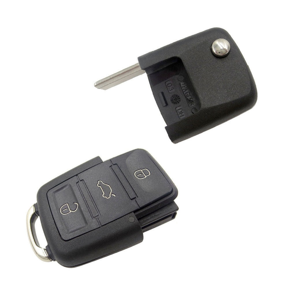 434MHz 3 Buttons Car Vehicle Uncut Remote Key Case Fob with ID48 Chip for VW